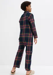 Jumpsuit i flanell for barn, bonprix