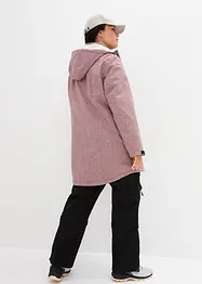 Lang, vanntett funksjonsjakke med piléfleece, bonprix