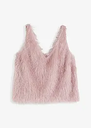 Blusetopp med pusete garn, bonprix