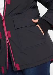 Vattert parkas i vannavvisende materiale, bonprix