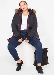 Vattert parkas i vannavvisende materiale, bonprix