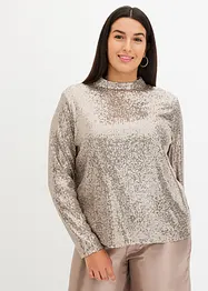 Bluse med paljetter, bonprix