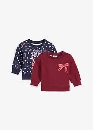 Baby-sweatshirt med julemotiv (2-pack), bonprix