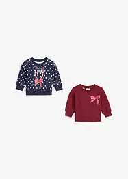 Baby-sweatshirt med julemotiv (2-pack), bonprix