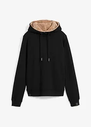 Termo-sweatshirt med hette og teddyfôr, bonprix