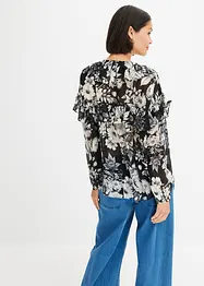 Bluse med volanger, bonprix