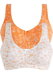 BH uten bøyle med økologisk bomull (2-pack), bonprix