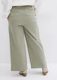 Kordfløyelsbukse med komfortlinning, High Waist, bonprix