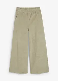 Kordfløyelsbukse med komfortlinning, High Waist, bonprix