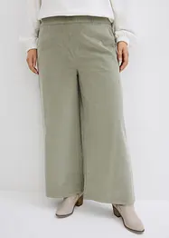 Kordfløyelsbukse med komfortlinning, High Waist, bonprix