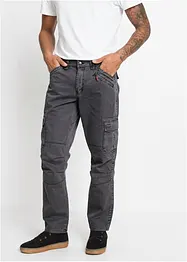 Relaxed Fit cargobukse i ren bomull, Straight, bonprix
