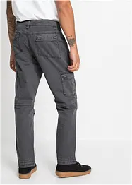 Relaxed Fit cargobukse i ren bomull, Straight, bonprix