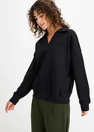 Sweatshirt med V-hals, bonprix