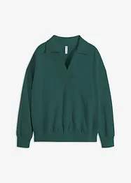 Sweatshirt med V-hals, bonprix