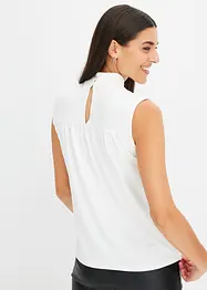 Jerseytopp med pynteknapper, bonprix