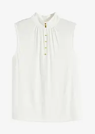 Jerseytopp med pynteknapper, bonprix