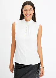 Jerseytopp med pynteknapper, bonprix
