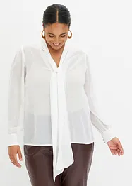 Chiffonbluse med sløyfe, bonprix