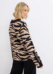 Genser med leopard-print, bonprix