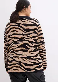 Genser med leopard-print, bonprix