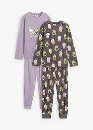 Pyjamas i 100% økologisk bomull (2-pack), bonprix