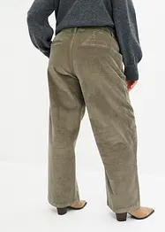 Kordfløyelsbukse i vid modell med stretch, bonprix