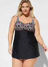 Lang tankini (2-delt sett) med high waist-bikinibukse, bonprix