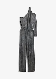 One shoulder-jumpsuit med glitter, bonprix