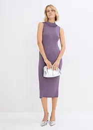 Strikket kjole med lurex, bonprix