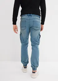 Regular Fit sweat-jeans med cargolommer, Straight, bonprix