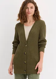 Ribbestrikket cardigan, bonprix