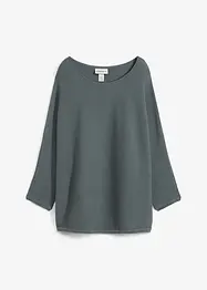 Oversized, ribbestrikket genser i viskosemiks, bonprix