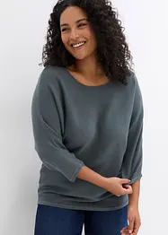 Oversized, ribbestrikket genser i viskosemiks, bonprix