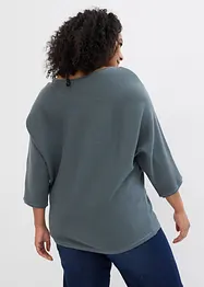 Oversized, ribbestrikket genser i viskosemiks, bonprix