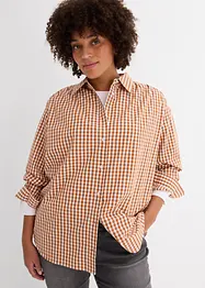 Oversized bluse med rutemønster, bonprix