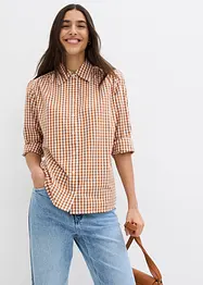 Oversized bluse med rutemønster, bonprix