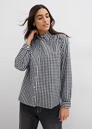 Oversized bluse med rutemønster, bonprix