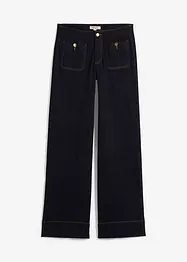 Wide Leg Jeans Mid Waist, stretch, bonprix