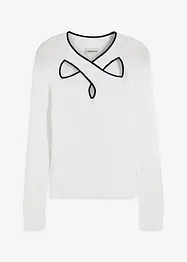 Kort, finstrikket genser, bonprix