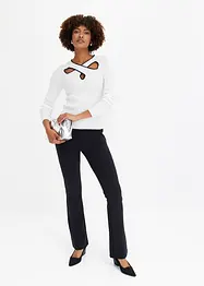 Kort, finstrikket genser, bonprix