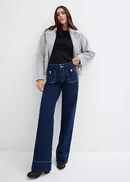 Wide Leg Jeans Mid Waist, stretch, bonprix