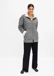 Loungewear-sweatjakke med mykt fôr, bonprix