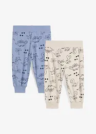 Trikotbukse til baby av økologisk bomull (2-pack), bonprix