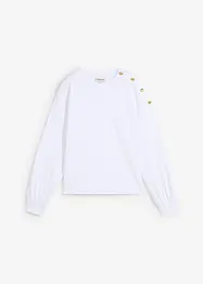 Sweatshirt med knapper, bonprix