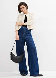 Wide Leg-jeans Mid Waist, komfortlinning Full Length, bonprix