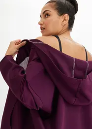 Funksjons-treningsjakke med transparent mesh, oversized, bonprix