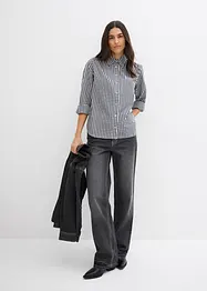 Oversized bluse med puffermer, bonprix
