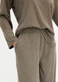 Loungewear-kosedress i mykt, ribbet materiale, bonprix
