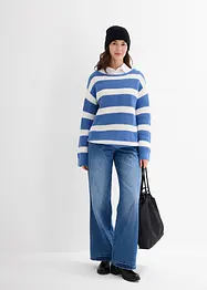 Oversized genser med stripemønster, bonprix