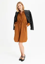 Skjortekjole i poplin, bonprix